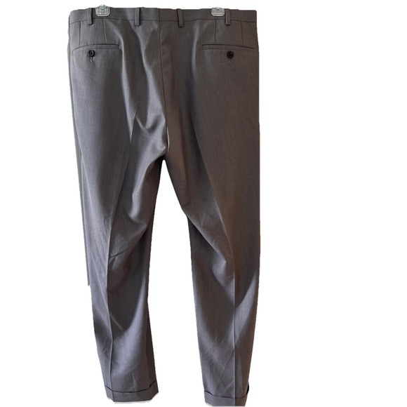 Lauren Ralph Lauren Mens 36x30 Gray‎ Pleated Front Cuffed Bottom Dress Pants - Picture 2 of 5